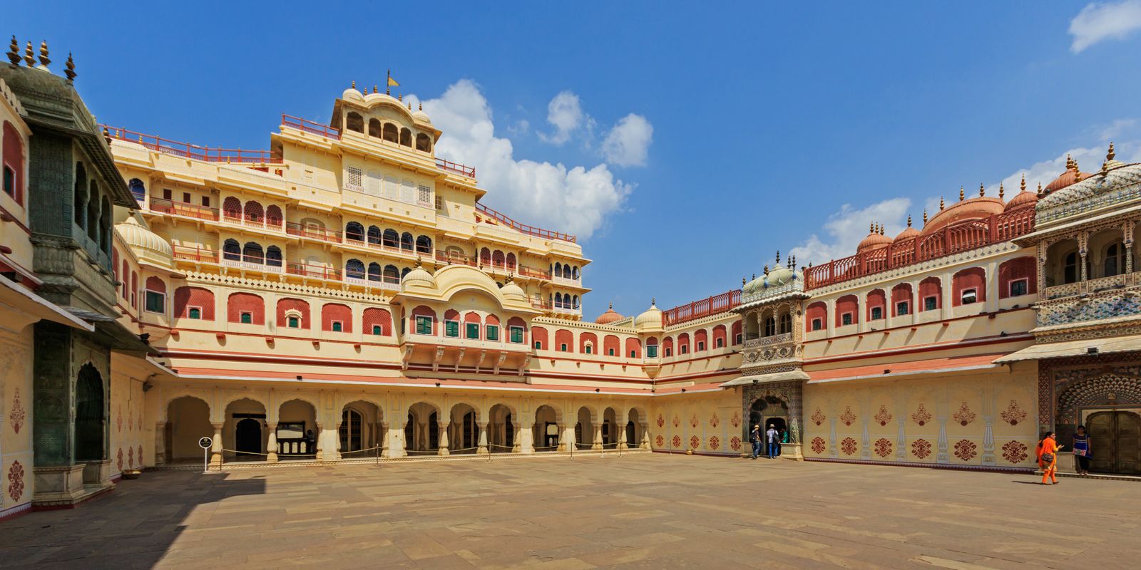Inside the City Palace courtyards